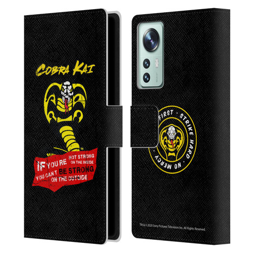 Cobra Kai Composed Art Be Strong Logo Leather Book Wallet Case Cover For Xiaomi 12