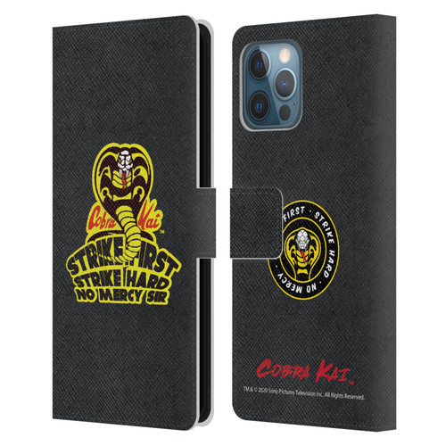Cobra Kai Graphics 2 Strike Hard Logo Leather Book Wallet Case Cover For Apple iPhone 12 Pro Max