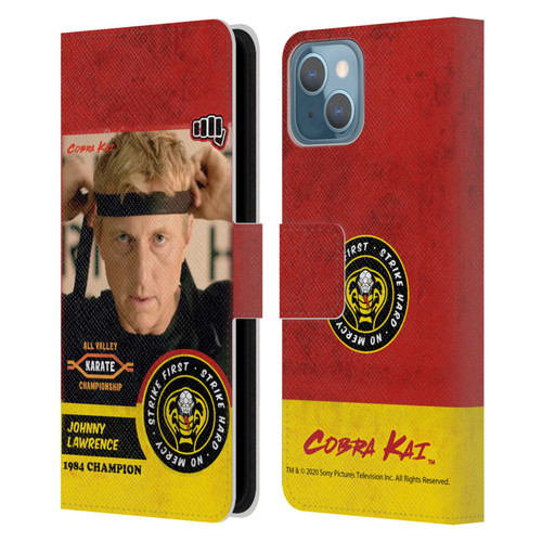 Cobra Kai Graphics 2 Johnny Lawrence Karate Leather Book Wallet Case Cover For Apple iPhone 13