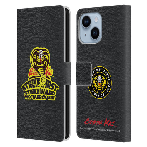 Cobra Kai Graphics 2 Strike Hard Logo Leather Book Wallet Case Cover For Apple iPhone 14 Plus