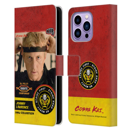 Cobra Kai Graphics 2 Johnny Lawrence Karate Leather Book Wallet Case Cover For Apple iPhone 14 Pro Max