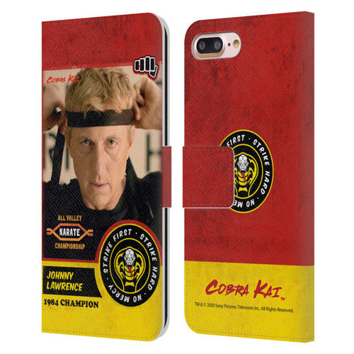 Cobra Kai Graphics 2 Johnny Lawrence Karate Leather Book Wallet Case Cover For Apple iPhone 7 Plus / iPhone 8 Plus
