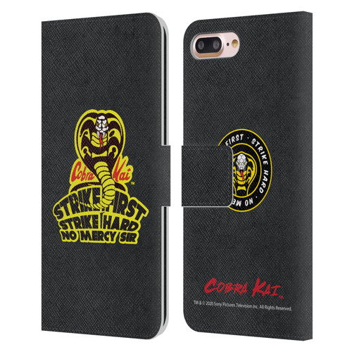 Cobra Kai Graphics 2 Strike Hard Logo Leather Book Wallet Case Cover For Apple iPhone 7 Plus / iPhone 8 Plus