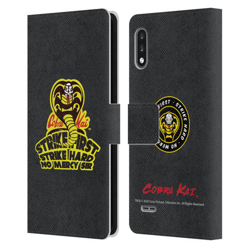 Cobra Kai Graphics 2 Strike Hard Logo Leather Book Wallet Case Cover For LG K22