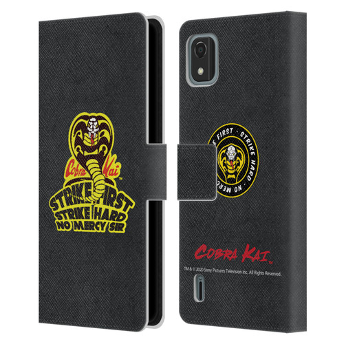 Cobra Kai Graphics 2 Strike Hard Logo Leather Book Wallet Case Cover For Nokia C2 2nd Edition