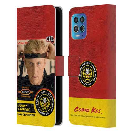 Cobra Kai Graphics 2 Johnny Lawrence Karate Leather Book Wallet Case Cover For Motorola Moto G100