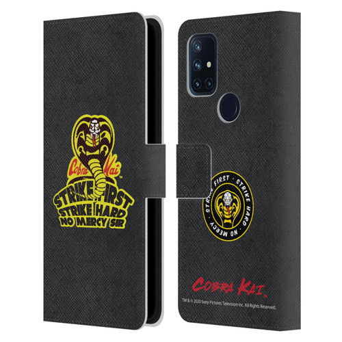 Cobra Kai Graphics 2 Strike Hard Logo Leather Book Wallet Case Cover For OnePlus Nord N10 5G