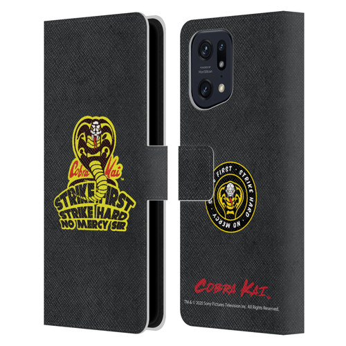 Cobra Kai Graphics 2 Strike Hard Logo Leather Book Wallet Case Cover For OPPO Find X5