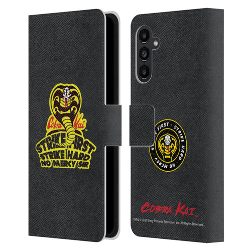 Cobra Kai Graphics 2 Strike Hard Logo Leather Book Wallet Case Cover For Samsung Galaxy A13 5G (2021)