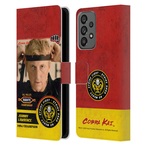 Cobra Kai Graphics 2 Johnny Lawrence Karate Leather Book Wallet Case Cover For Samsung Galaxy A73 5G (2022)