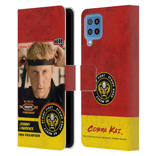Cobra Kai Graphics 2 Johnny Lawrence Karate Leather Book Wallet Case Cover For Samsung Galaxy F22 (2021)