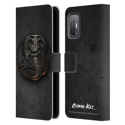 Cobra Kai Graphics Metal Logo Leather Book Wallet Case Cover For HTC Desire 21 Pro 5G