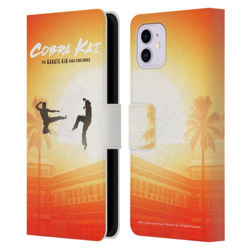 Cobra Kai Graphics Karate Kid Saga Leather Book Wallet Case Cover For Apple iPhone 11