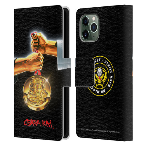 Cobra Kai Graphics Gold Medal Leather Book Wallet Case Cover For Apple iPhone 11 Pro