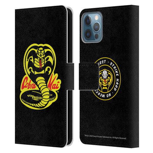 Cobra Kai Graphics Logo Leather Book Wallet Case Cover For Apple iPhone 12 / iPhone 12 Pro