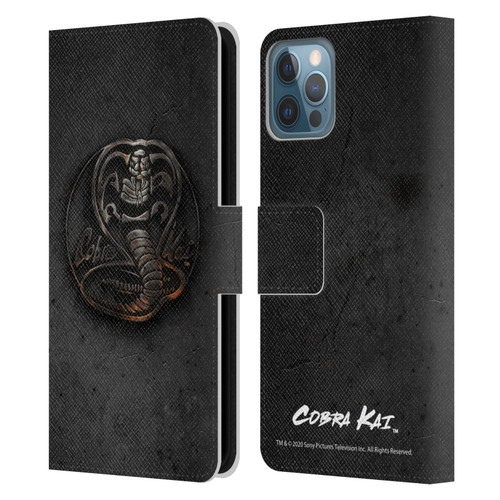 Cobra Kai Graphics Metal Logo Leather Book Wallet Case Cover For Apple iPhone 12 / iPhone 12 Pro