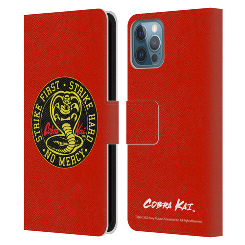 Cobra Kai Graphics Strike Logo Leather Book Wallet Case Cover For Apple iPhone 12 / iPhone 12 Pro