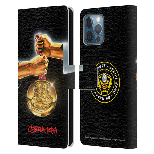 Cobra Kai Graphics Gold Medal Leather Book Wallet Case Cover For Apple iPhone 12 Pro Max