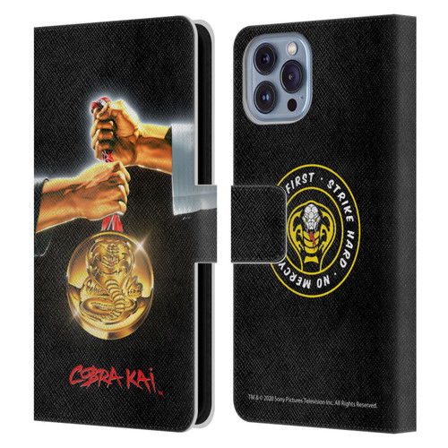 Cobra Kai Graphics Gold Medal Leather Book Wallet Case Cover For Apple iPhone 14
