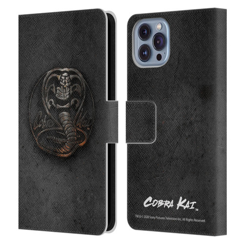 Cobra Kai Graphics Metal Logo Leather Book Wallet Case Cover For Apple iPhone 14