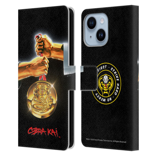 Cobra Kai Graphics Gold Medal Leather Book Wallet Case Cover For Apple iPhone 14 Plus