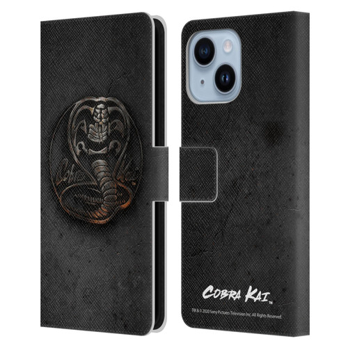 Cobra Kai Graphics Metal Logo Leather Book Wallet Case Cover For Apple iPhone 14 Plus