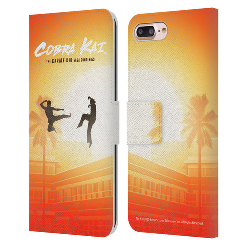 Cobra Kai Graphics Karate Kid Saga Leather Book Wallet Case Cover For Apple iPhone 7 Plus / iPhone 8 Plus