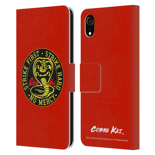 Cobra Kai Graphics Strike Logo Leather Book Wallet Case Cover For Apple iPhone XR