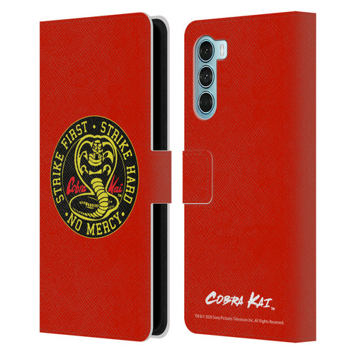 Cobra Kai Graphics Strike Logo Leather Book Wallet Case Cover For Motorola Edge S30 / Moto G200 5G