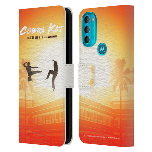Cobra Kai Graphics Karate Kid Saga Leather Book Wallet Case Cover For Motorola Moto G71 5G