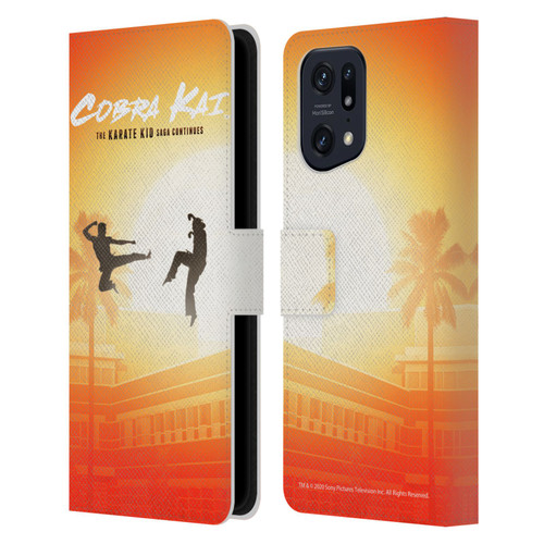 Cobra Kai Graphics Karate Kid Saga Leather Book Wallet Case Cover For OPPO Find X5