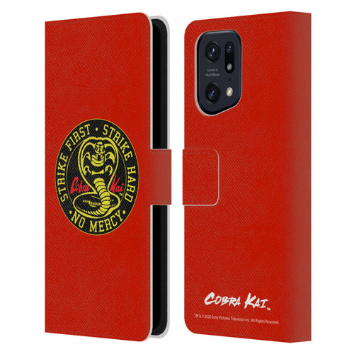 Cobra Kai Graphics Strike Logo Leather Book Wallet Case Cover For OPPO Find X5 Pro