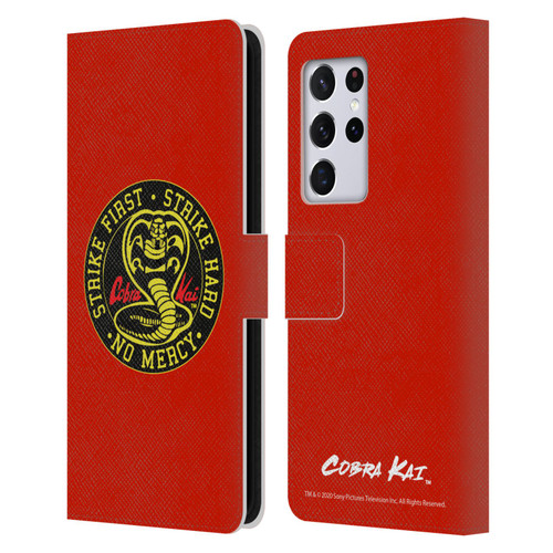 Cobra Kai Graphics Strike Logo Leather Book Wallet Case Cover For Samsung Galaxy S21 Ultra 5G