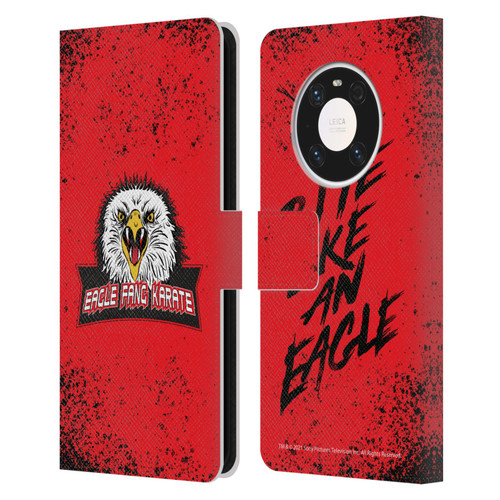 Cobra Kai Key Art Eagle Fang Logo Leather Book Wallet Case Cover For Huawei Mate 40 Pro 5G