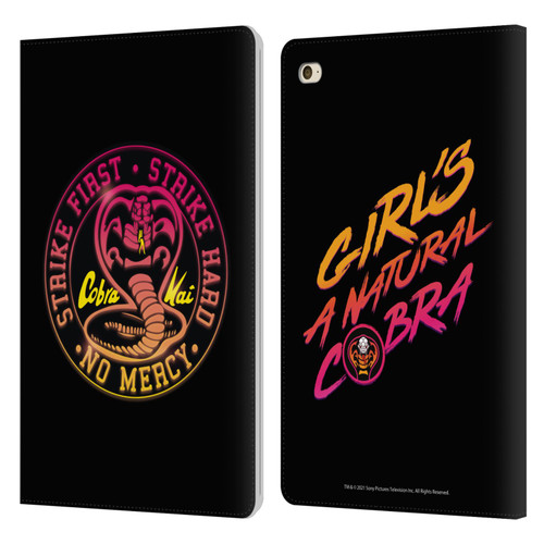 Cobra Kai Key Art Strike Hard Logo Leather Book Wallet Case Cover For Apple iPad mini 4