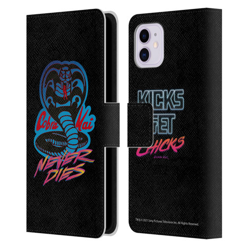 Cobra Kai Key Art Never Dies Logo Leather Book Wallet Case Cover For Apple iPhone 11