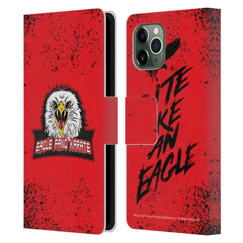Cobra Kai Key Art Eagle Fang Logo Leather Book Wallet Case Cover For Apple iPhone 11 Pro