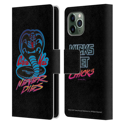 Cobra Kai Key Art Never Dies Logo Leather Book Wallet Case Cover For Apple iPhone 11 Pro