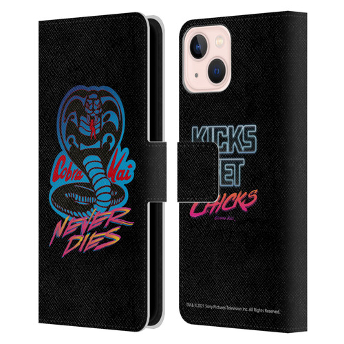 Cobra Kai Key Art Never Dies Logo Leather Book Wallet Case Cover For Apple iPhone 13