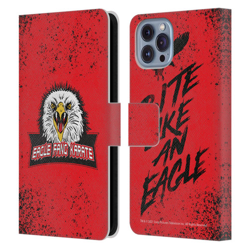 Cobra Kai Key Art Eagle Fang Logo Leather Book Wallet Case Cover For Apple iPhone 14