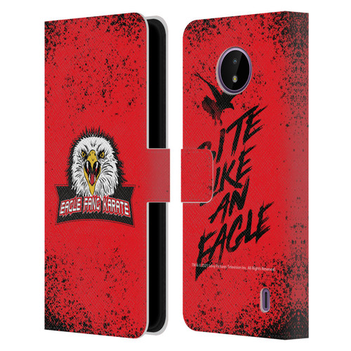 Cobra Kai Key Art Eagle Fang Logo Leather Book Wallet Case Cover For Nokia C10 / C20