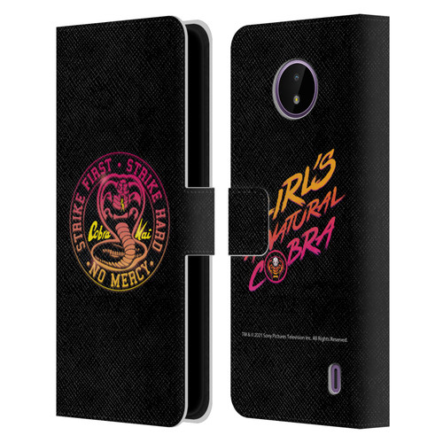Cobra Kai Key Art Strike Hard Logo Leather Book Wallet Case Cover For Nokia C10 / C20