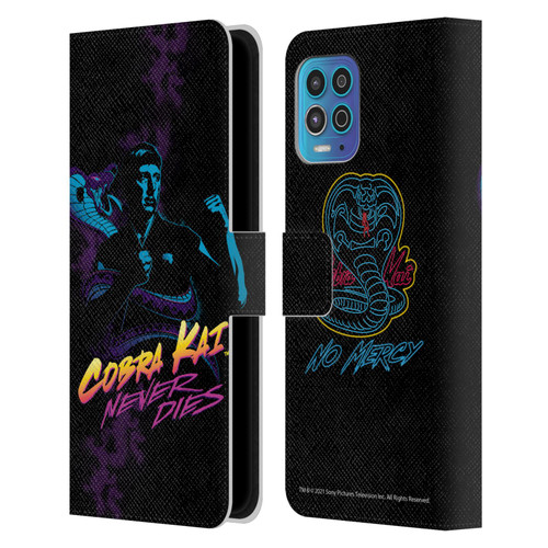 Cobra Kai Key Art Johnny Lawrence Never Dies Leather Book Wallet Case Cover For Motorola Moto G100