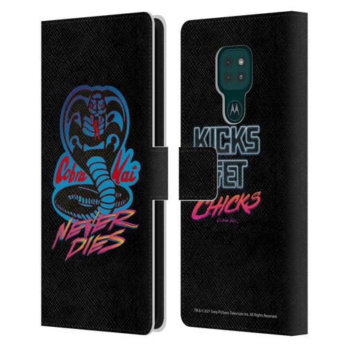 Cobra Kai Key Art Never Dies Logo Leather Book Wallet Case Cover For Motorola Moto G9 Play