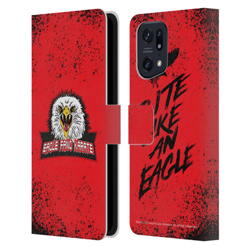 Cobra Kai Key Art Eagle Fang Logo Leather Book Wallet Case Cover For OPPO Find X5