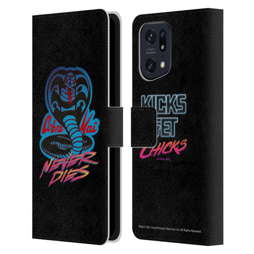 Cobra Kai Key Art Never Dies Logo Leather Book Wallet Case Cover For OPPO Find X5