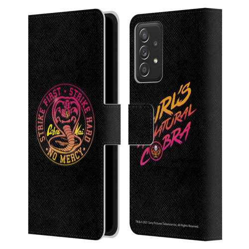 Cobra Kai Key Art Strike Hard Logo Leather Book Wallet Case Cover For Samsung Galaxy A52 / A52s / 5G (2021)