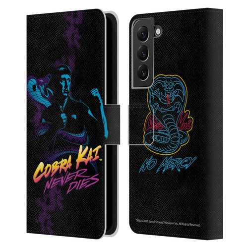 Cobra Kai Key Art Johnny Lawrence Never Dies Leather Book Wallet Case Cover For Samsung Galaxy S22+ 5G