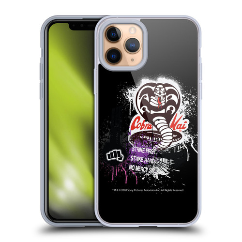 Cobra Kai Composed Art No Mercy Logo Soft Gel Case for Apple iPhone 11 Pro