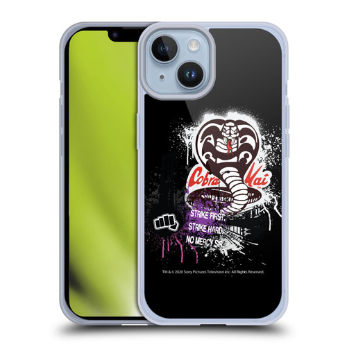 Cobra Kai Composed Art No Mercy Logo Soft Gel Case for Apple iPhone 14
